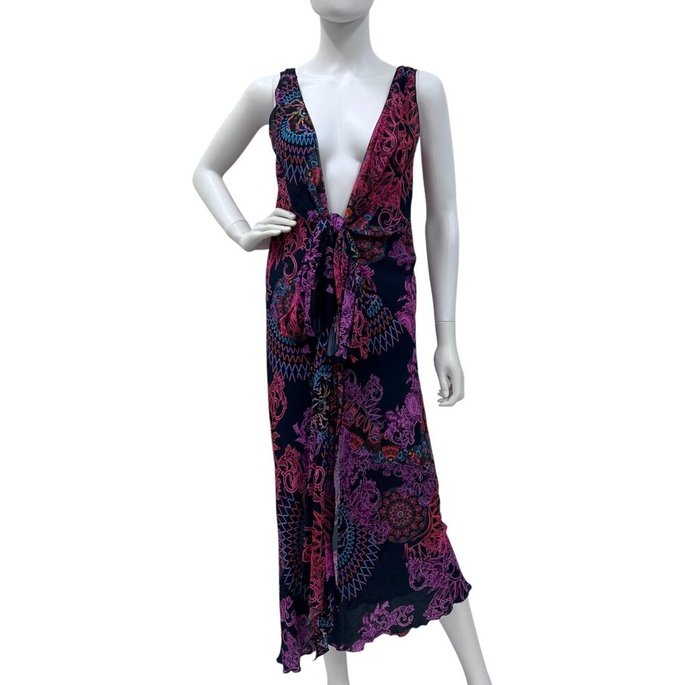 Authentic Versace Collection Halter Plunge V-Neck Maxi Dress IT 42 (US 6)